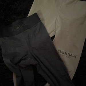 Fear of God Essentials Black and Tan Leggings